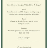 Georgia's Original Bun Burger