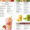 Orange C-Booster, Acai Super-Antioxidant, Protein Berry Workout, Strawberry Blueberry Banana, Peach Mango, Kale-Ribbean Breeze, Carrot Orange Fusion, Pb Chocolate Love Or Amazing Greens